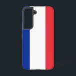 Samsung Galaxy S22 Case Flag of France<br><div class="desc">Transform your Samsung Galaxy S22 into a symbol of French pride with our exclusive cover featuring the flag of France! Crafted with meticulous attention to detail, this cover proudly showcases the iconic design of the French flag. The flag features three vertical stripes of blue, white, and red, symbolising liberty, equality,...</div>