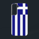 Samsung Galaxy S22 Case Flag of Greece<br><div class="desc">Transform your Samsung Galaxy S22 into a celebration of Greek heritage with our exclusive cover featuring the flag of Greece! Crafted with meticulous attention to detail, this cover proudly showcases the iconic design of the Greek flag. The flag features nine horizontal stripes of blue and white, with a white cross...</div>