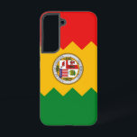 Samsung Galaxy S22 Case Flag of Los Angeles<br><div class="desc">Transform your Samsung Galaxy S22 into a symbol of Los Angeles pride with our exclusive cover featuring the flag of Los Angeles! Crafted with precision and attention to detail, this phone cover celebrates the vibrant spirit and cultural heritage of Los Angeles, California. The design prominently features the flag of Los...</div>