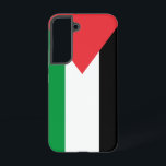 Samsung Galaxy S22 Case Flag of Palestine<br><div class="desc">Protect your Samsung Galaxy S22 with this custom case featuring the flag of Palestine! Crafted for both style and durability, this case proudly displays the striking colours of the Palestinian flag—red, green, white, and black. The bold and powerful design not only shields your phone from scratches and drops but also...</div>