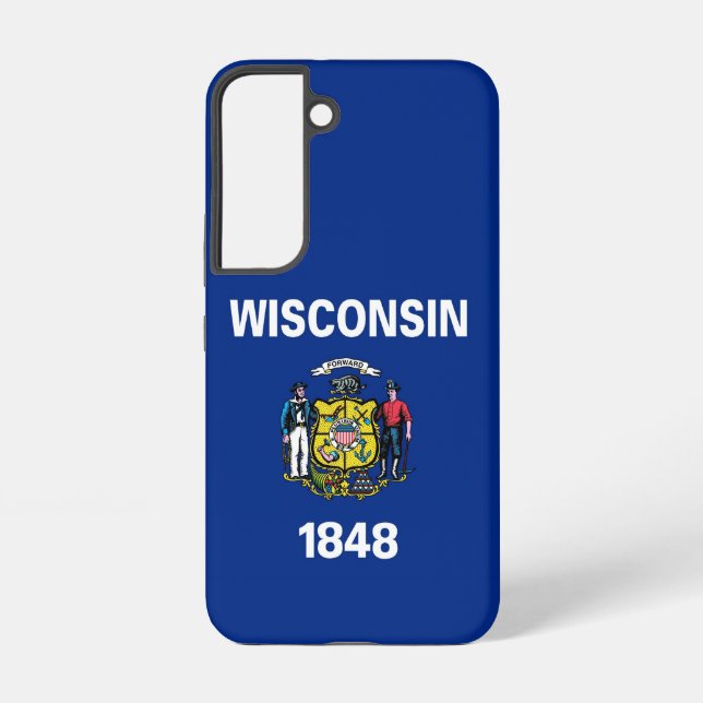 Samsung Galaxy S22 Case Flag of Wisconsin (Back)