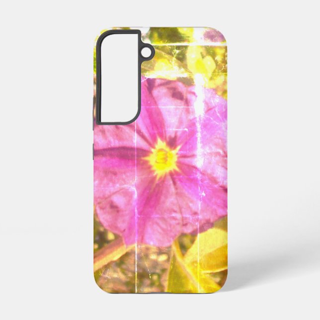 SAMSUNG GALAXY S22  Case PURPLE FLOWER STYLE  (Back)
