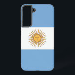 Samsung Galaxy S22 Plus Case Flag of Argentina<br><div class="desc">Transform your Samsung Galaxy S22 Plus into a symbol of Argentine pride with our exclusive cover featuring the flag of Argentina! Crafted with meticulous attention to detail, this cover proudly showcases the iconic design of the Argentine flag. The flag features three horizontal stripes of light blue and white, with a...</div>