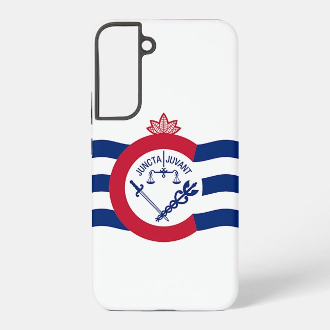 Samsung Galaxy S22 Plus Case Flag of Cincinnati (Back)
