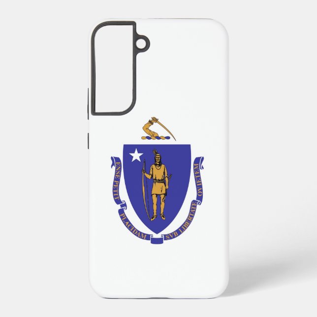 Samsung Galaxy S22 Plus Case Flag of Massachusetts (Back)