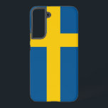 Samsung Galaxy S22 Plus Case Flag of Sweden<br><div class="desc">Introducing our Samsung Galaxy S22 Plus cover featuring the flag of Sweden, designed to blend protection with a celebration of Swedish heritage! Crafted with meticulous attention to detail, this cover proudly displays the iconic yellow cross on a blue background of the Swedish flag, symbolising the nation's history, culture, and values....</div>