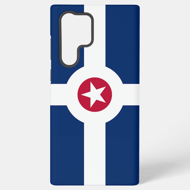 Samsung Galaxy S22 Ultra Case Flag of Indianapolis (Back)