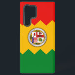Samsung Galaxy S22 Ultra Case Flag of Los Angeles<br><div class="desc">Transform your Samsung Galaxy S22 Ultra into a symbol of Los Angeles pride with our exclusive cover featuring the flag of Los Angeles! Crafted with precision and attention to detail, this phone cover celebrates the vibrant spirit and cultural heritage of Los Angeles, California. The design prominently features the flag of...</div>