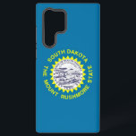 Samsung Galaxy S22 Ultra Case South Dakota flag<br><div class="desc">Transform your Samsung Galaxy S22 Ultra into a tribute to South Dakota pride with our exclusive phone cover featuring the flag of South Dakota! Crafted with meticulous attention to detail, this phone cover celebrates South Dakota's rich heritage and cultural pride. The bold design prominently displays the state flag, featuring the...</div>