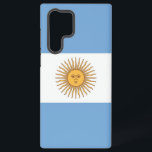 Samsung Galaxy S22 Ultra Case with Argentina flag<br><div class="desc">Transform your Samsung Galaxy S22 Ultra into a symbol of Argentine pride with our exclusive cover featuring the flag of Argentina! Crafted with meticulous attention to detail, this cover proudly showcases the iconic design of the Argentine flag. The flag features three horizontal stripes of light blue and white, with a...</div>