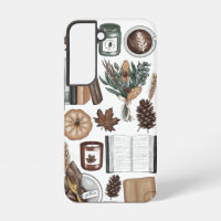 Samsung S22 phone case,aesthetic cover,book+coffee