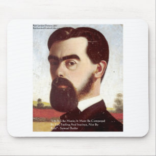 Samuel Butler "Life/Music" Wisdom Quote Gifts Mouse Mat