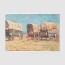 Samuel Colman | Study of Covered Wagons