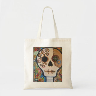"Samuel" Day of the Dead Skull Tote Bag
