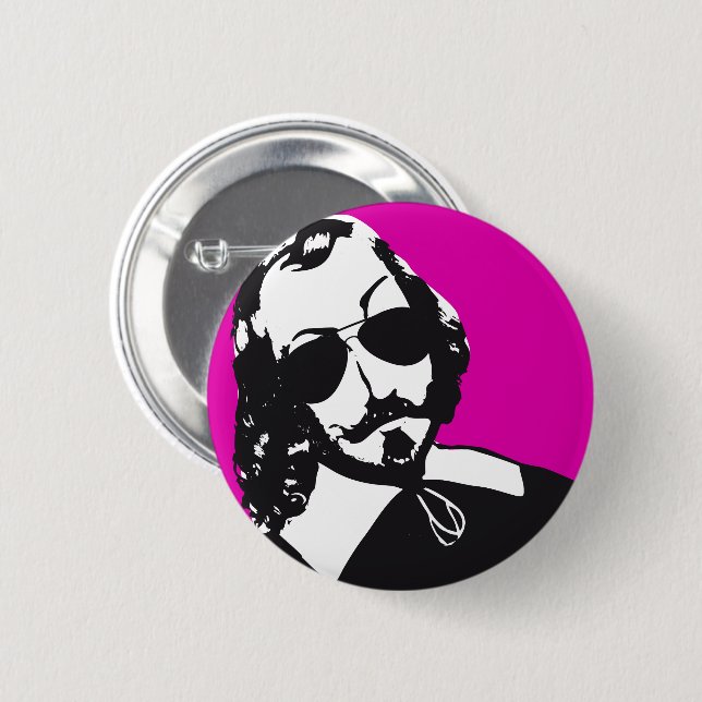 Samuel de Champlain Hipster lunettes futur Québec 6 Cm Round Badge (Front & Back)