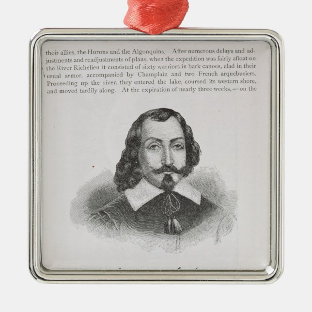 Samuel de Champlain Metal Tree Decoration (Front)