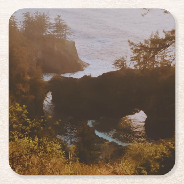 Samuel H. Boardman, Oregon Coast  Square Paper Coaster (Front)