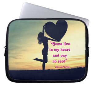 Samuel Lover quote heart love inspiration Case-Mat Laptop Sleeve