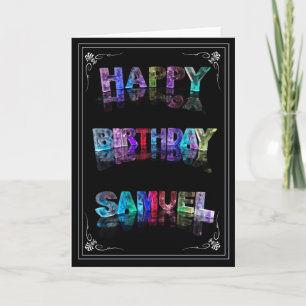Samuel -  Name in Lights greeting card (Photo)