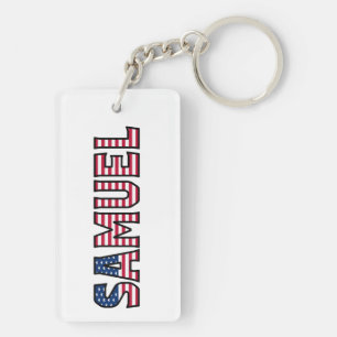 Samuel Name Vorname USA Flagge Anhänger Schlüssel Key Ring