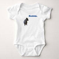 Samuel name With Aussie Quokka, Baby Bodysuit
