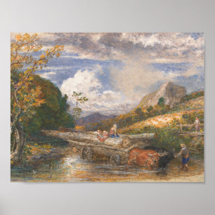 Samuel Palmer - Timber Wagon Crossing a Stream Poster