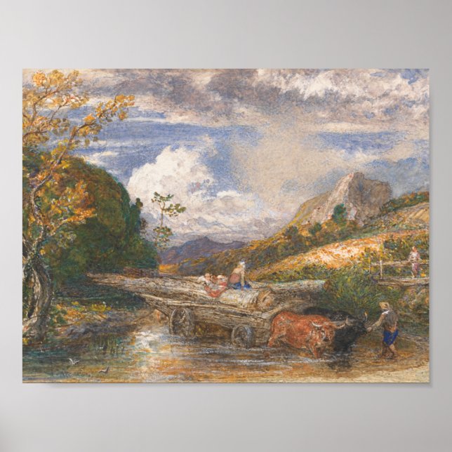 Samuel Palmer - Timber Wagon Crossing a Stream Poster (Front)