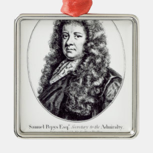 Samuel Pepys Metal Tree Decoration