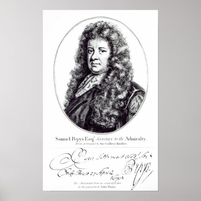 Samuel Pepys Poster (Front)