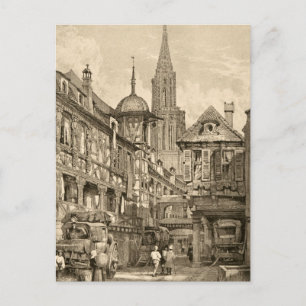 Samuel Prout Strasbourg Street Scene Vintage 1915 Postcard