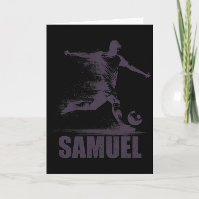 Samuel Soccer Boys Personalized First Name Samuel  Card (Front)