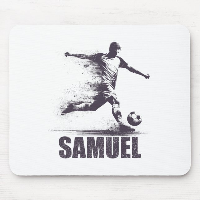 Samuel Soccer Boys Personalized First Name Samuel  Mouse Mat (Front)