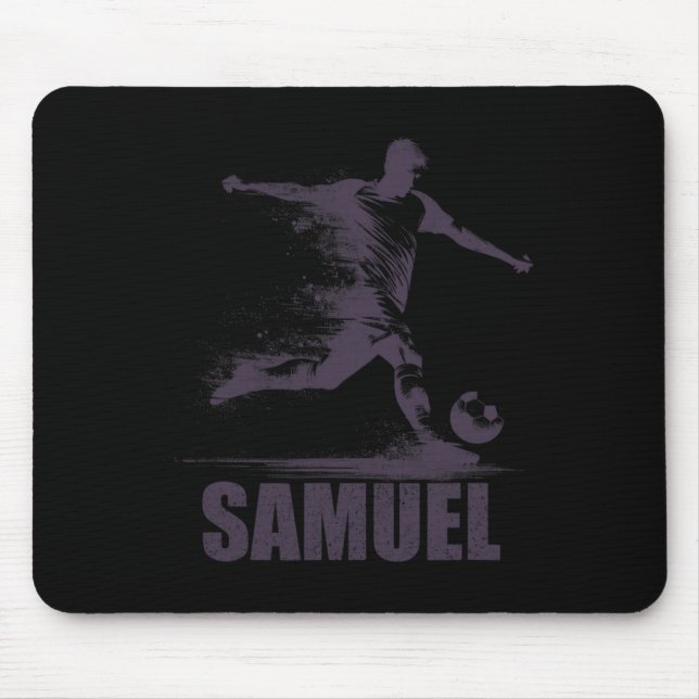 Samuel Soccer Boys Personalized First Name Samuel  Mouse Mat (Front)