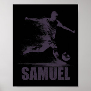 Samuel Soccer Boys Personalized First Name Samuel  Poster