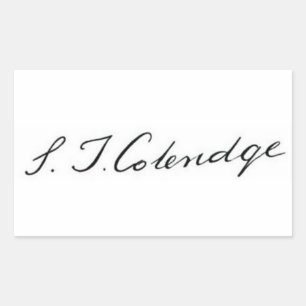 Samuel Taylor Coleridge signature Rectangular Sticker