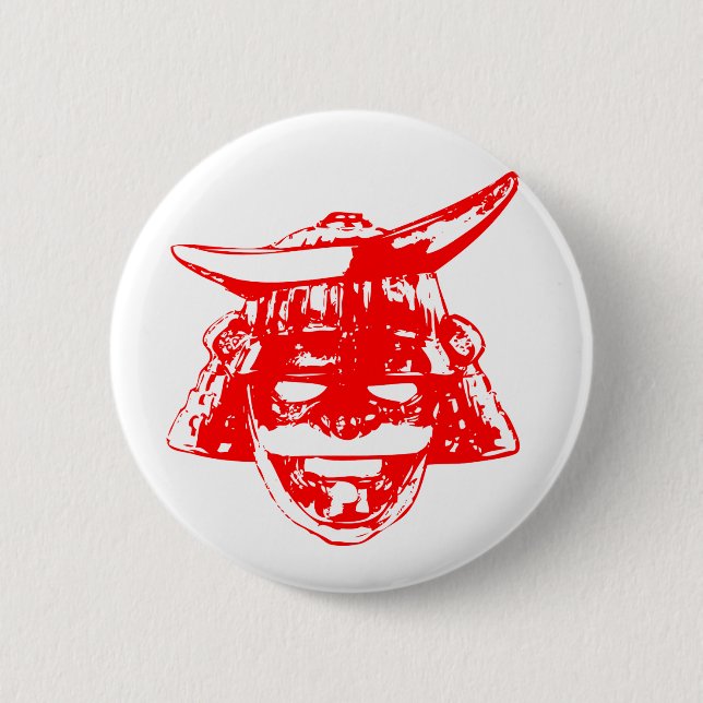 Samurai 侍 6 cm round badge (Front)
