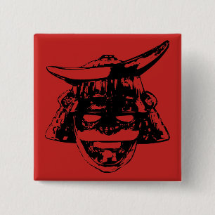 Samurai 15 Cm Square Badge