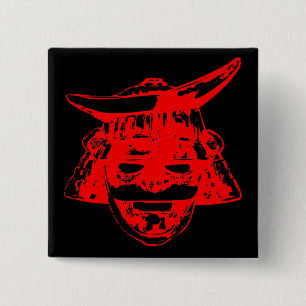 Samurai 15 Cm Square Badge