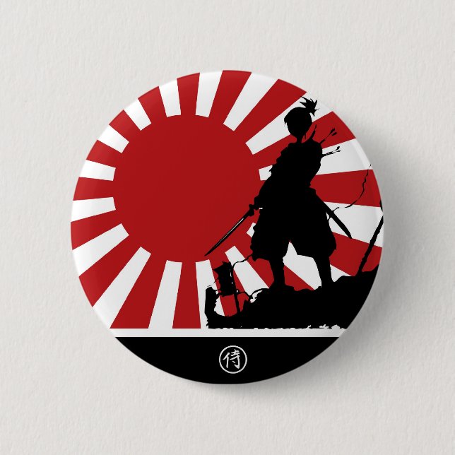 Samurai 6 Cm Round Badge (Front)