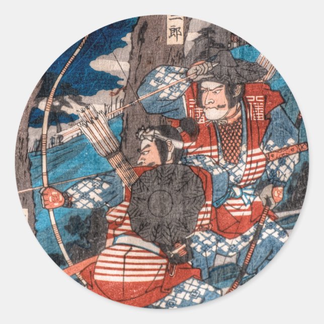 Samurai Ambush Classic Round Sticker (Front)