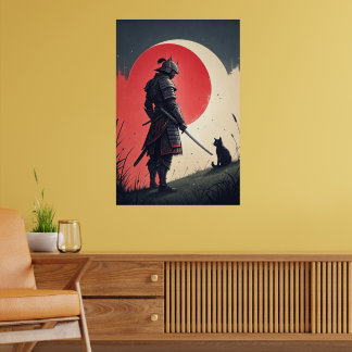 Samurai and Cat: Moonlit Vigil Poster