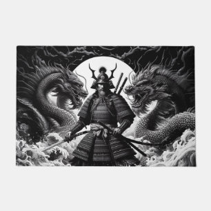 Samurai and Dragons Doormat