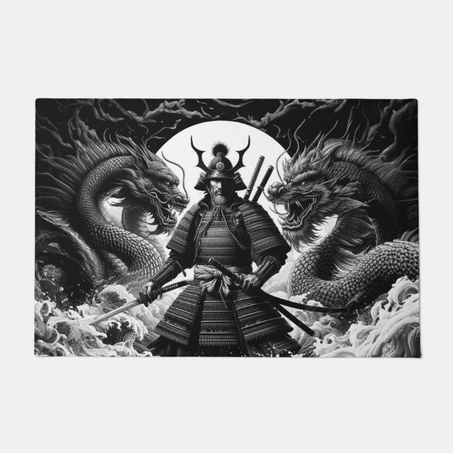 Samurai and Dragons Doormat (Front)