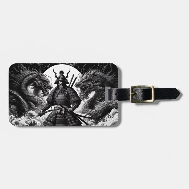 Samurai and Dragons Luggage Tag (Front Horizontal)