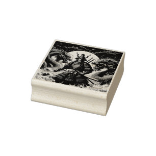 Samurai and Dragons Rubber Stamp