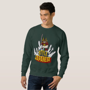 samurai and water, japanese style, simple and cool sweatshirt