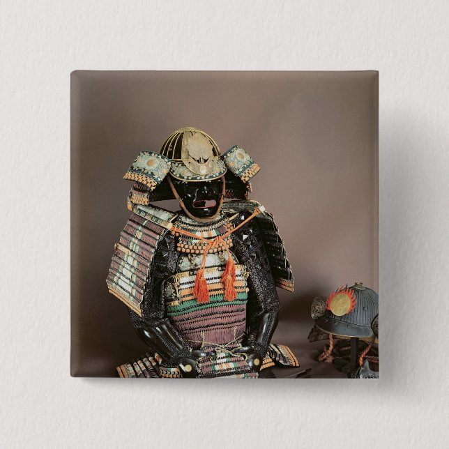 Samurai Armour, Muromachi Period  c.1384 15 Cm Square Badge (Front)