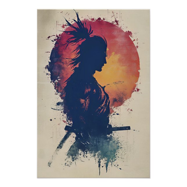 Samurai at Sunset Poster (Front)