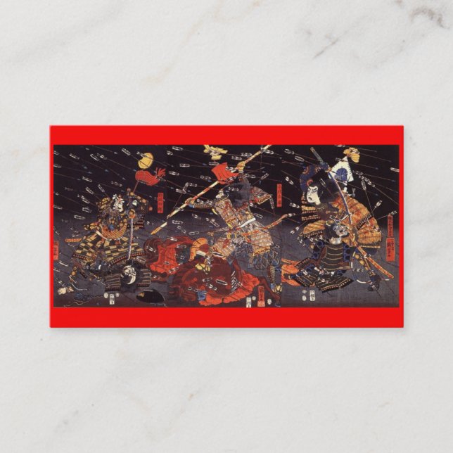 Samurai at War, circa 1800's Business Card. Card (Front)
