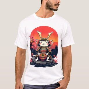 Samurai Axolotl with Ramen Bowl  T-Shirt